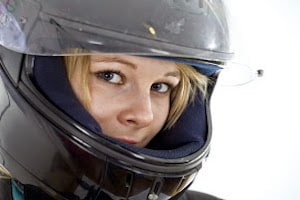 Woman with Helmet