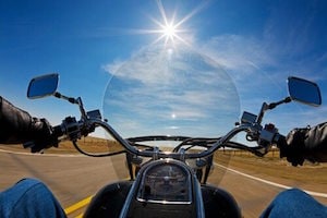 Motorcycle and Sun